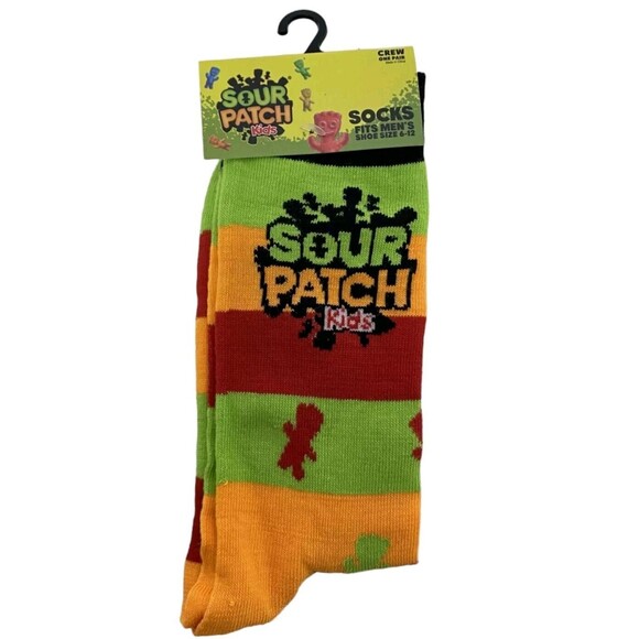 Novelty Funny Crew Socks: Pez, Sour Patch Kids Top Ramen Swedish Fish Brand - Picture 5 of 13